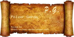 Polzer Gerda névjegykártya